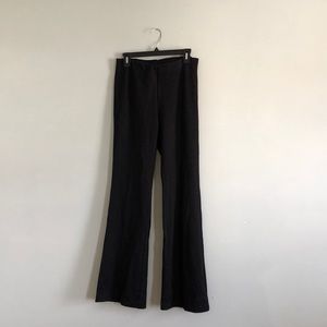 Black flare stretch trousers